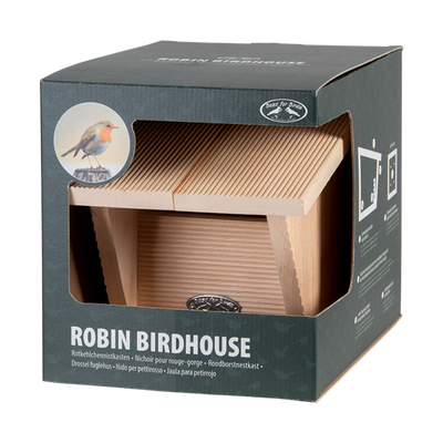 Bird House Robin In Giftbox