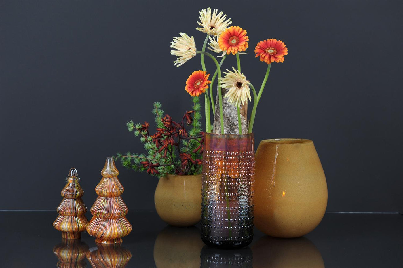 Ambergold - Glass Vase