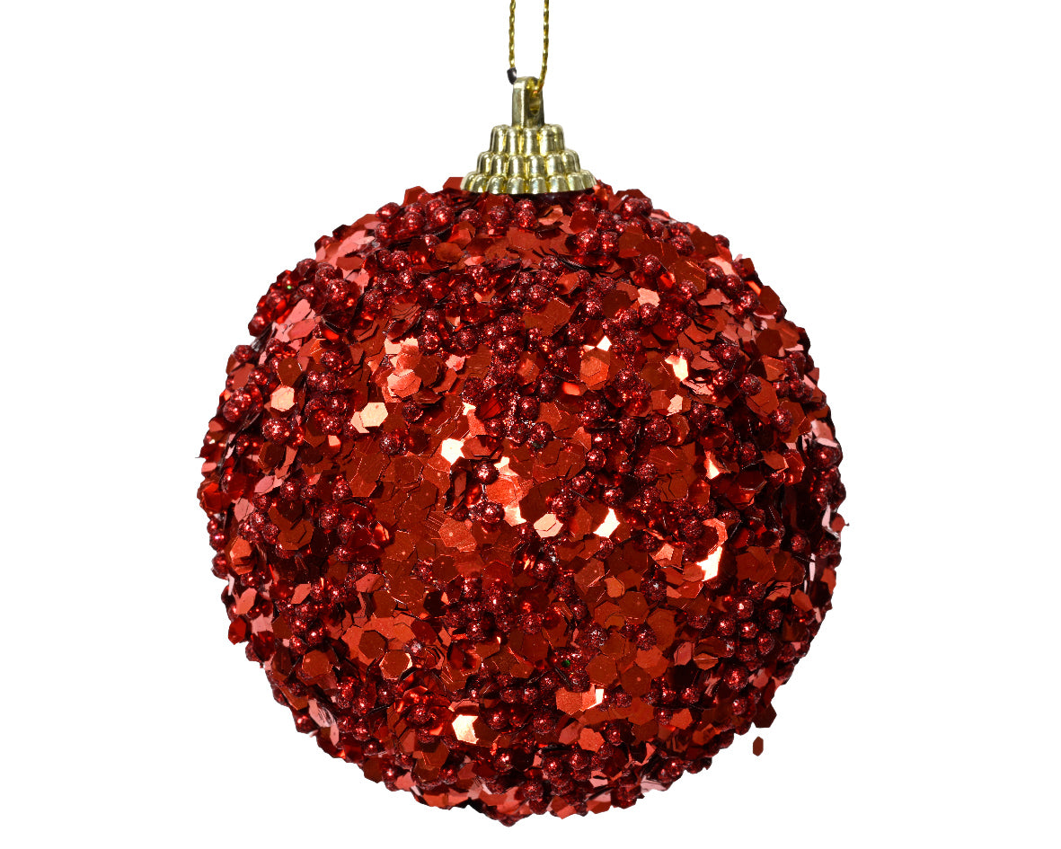 Bauble with foams, Balls and Sequins - Christmas Red