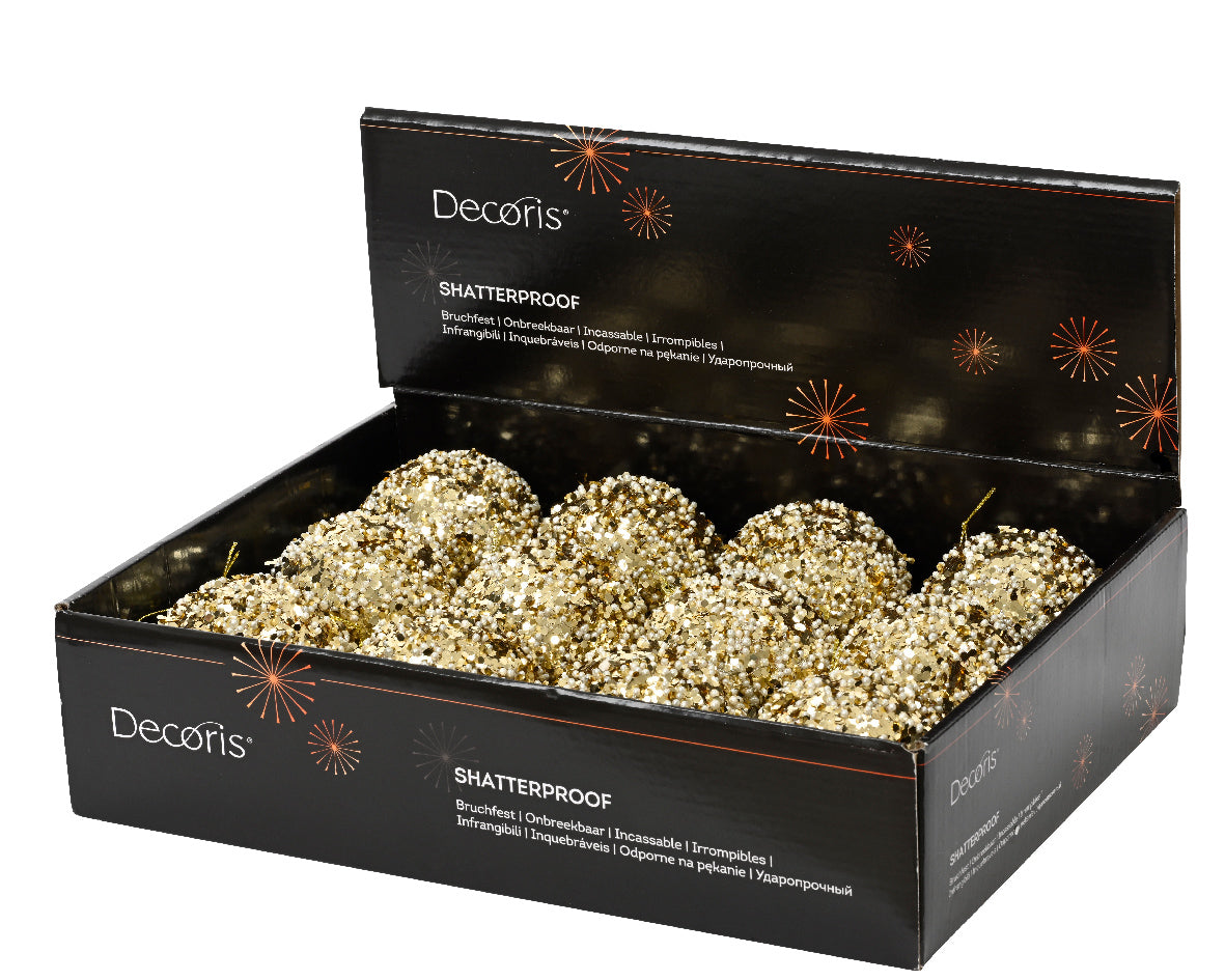 Bauble with Beads and Sequins - Light Gold