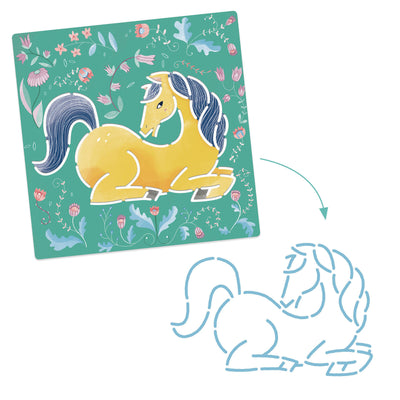 Art And Craft - Small Gifts For Older Ones - Stencils Horses