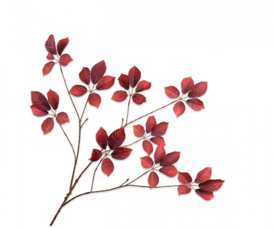 Leaf Spray Burgundy 103cm