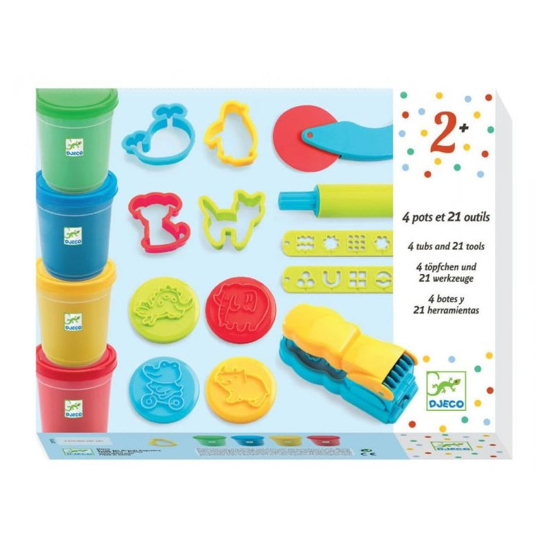 Art And Craft - Little Ones - Play Dough Introduction To Dough 4 Tubes / 21 Tools