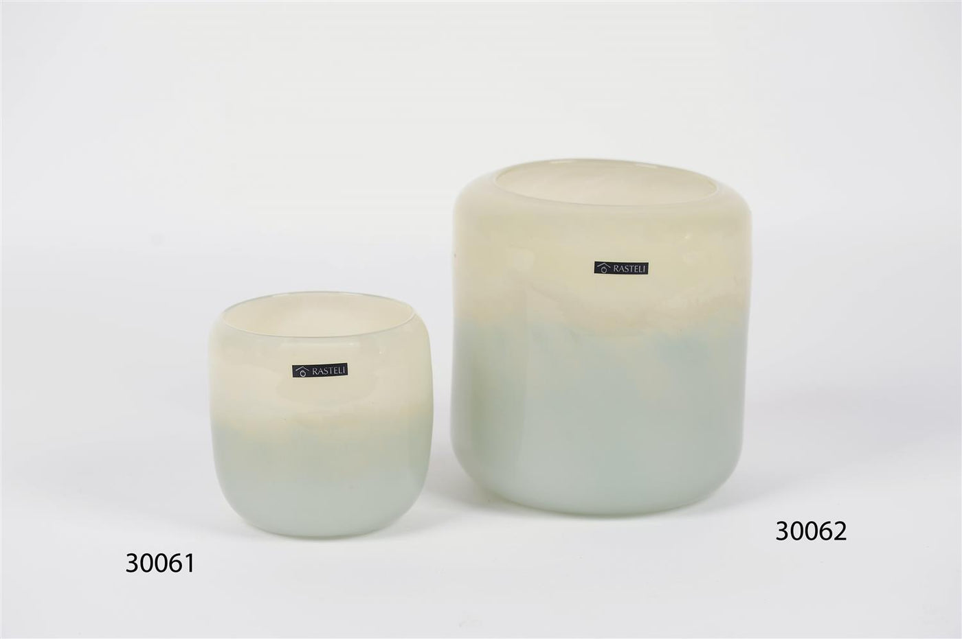 Subtle Seafoam - Glass Vase (Cylindrical)  - Small