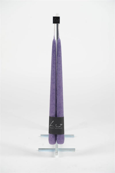 Velours - Pair of Tapers - Luz Your Senses - Ø2.2xL30cm - Patrician Purple