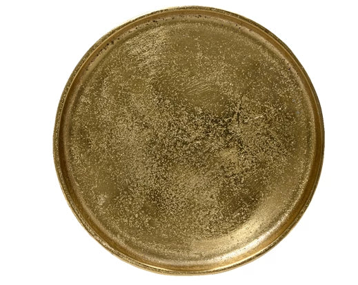 Deco Plate Aluminium - Gold - Large