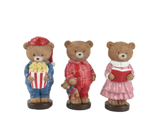 Bear Polyresin Standing 3Ass Assorted