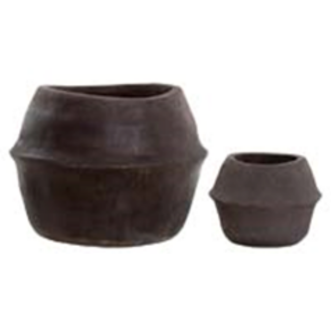 Terracotta Pot Urn - Brown - D32H25