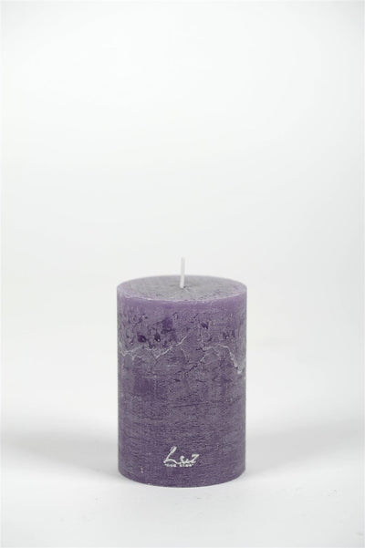 Rustic Candle - Luz Your Senses - Ø7xH10cm - Patrician Purple