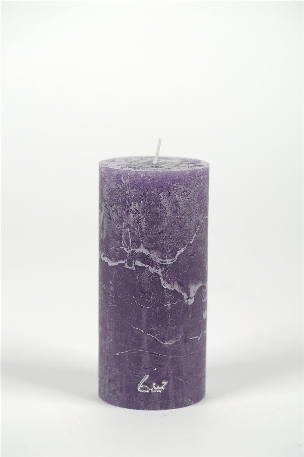 Rustic Candle - Luz Your Senses - Ø7xH15cm - Patrician Purple