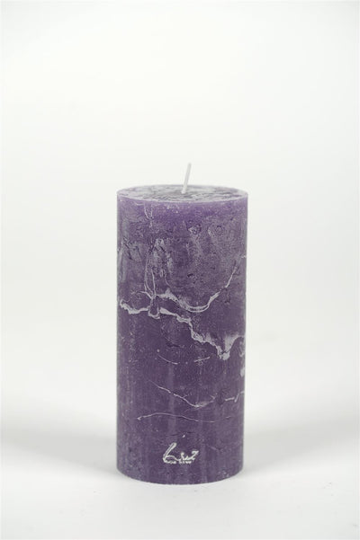 Rustic Candle - Luz Your Senses - Ø7xH15cm - Patrician Purple