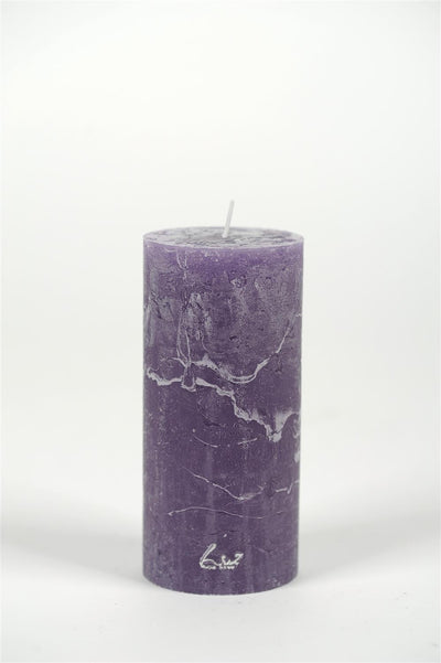Rustic Candle - Luz Your Senses - Ø7xH15cm - Patrician Purple