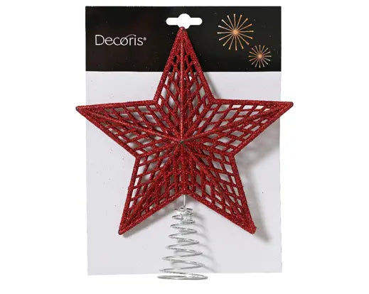 Star On Wire Plastic Red