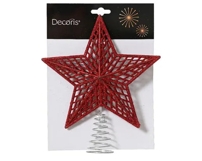 Star On Wire Plastic Red