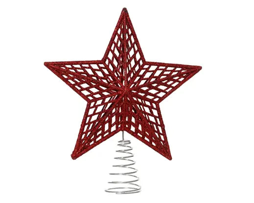 Star On Wire Plastic Red