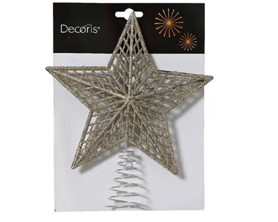 Star On Wire Plastic Champagne