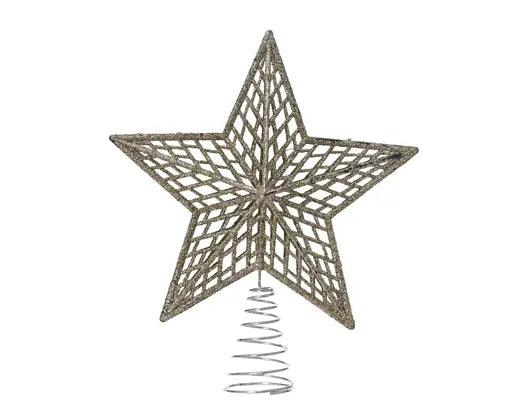 Star On Wire Plastic Champagne