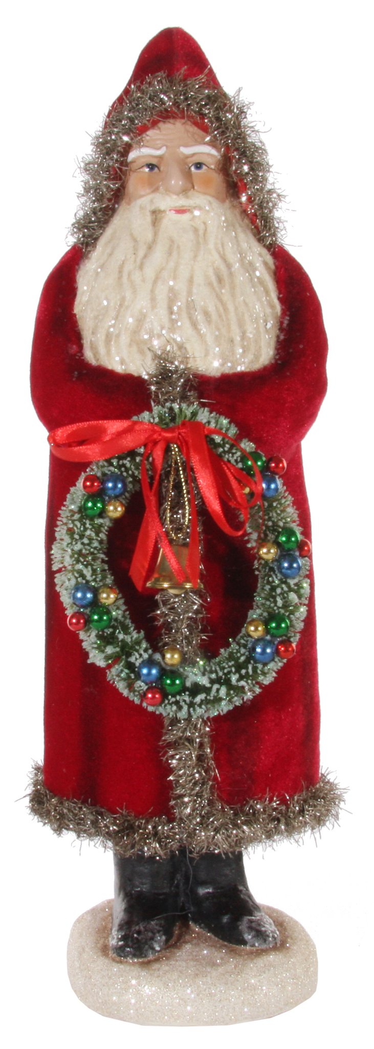 Santa standing red-silver 42cm