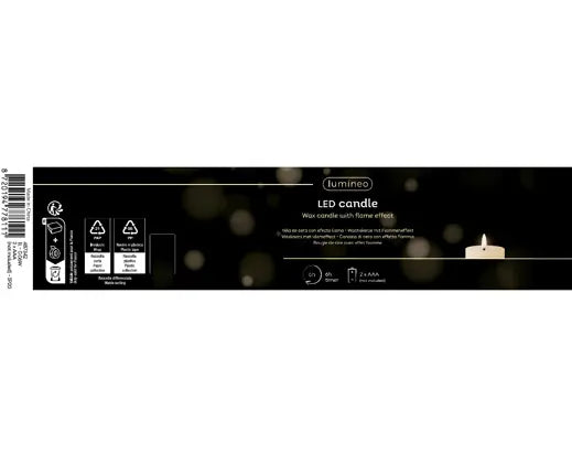 Led Wick Candle Wax Flat Top W Pit Steady Bo Indoor Christmas Red/Warm White Large