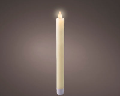 LED Waving Dinner Candle Wax Flat Top - Cream / Warm White