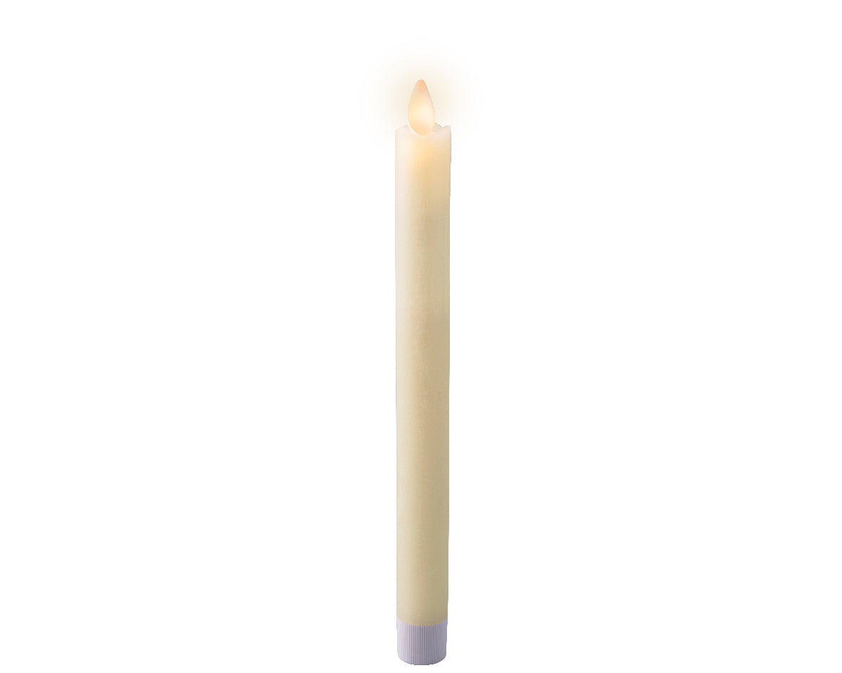 LED Waving Dinner Candle Wax Flat Top - Cream / Warm White