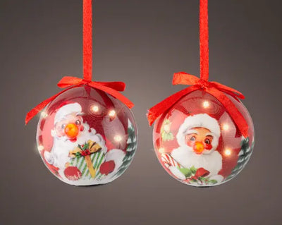 Led Bauble Polyfoam Flashing Effect Bo Indoor 2Ass Red
