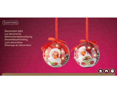 Led Bauble Polyfoam Flashing Effect Bo Indoor 2Ass Red
