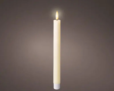 Led Wick Dinner Candle Wax Flat Top Steady Bo Indoor Cream/Warm White