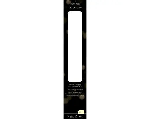 Led Wick Dinner Candle Wax Flat Top Steady Bo Indoor Cream/Warm White