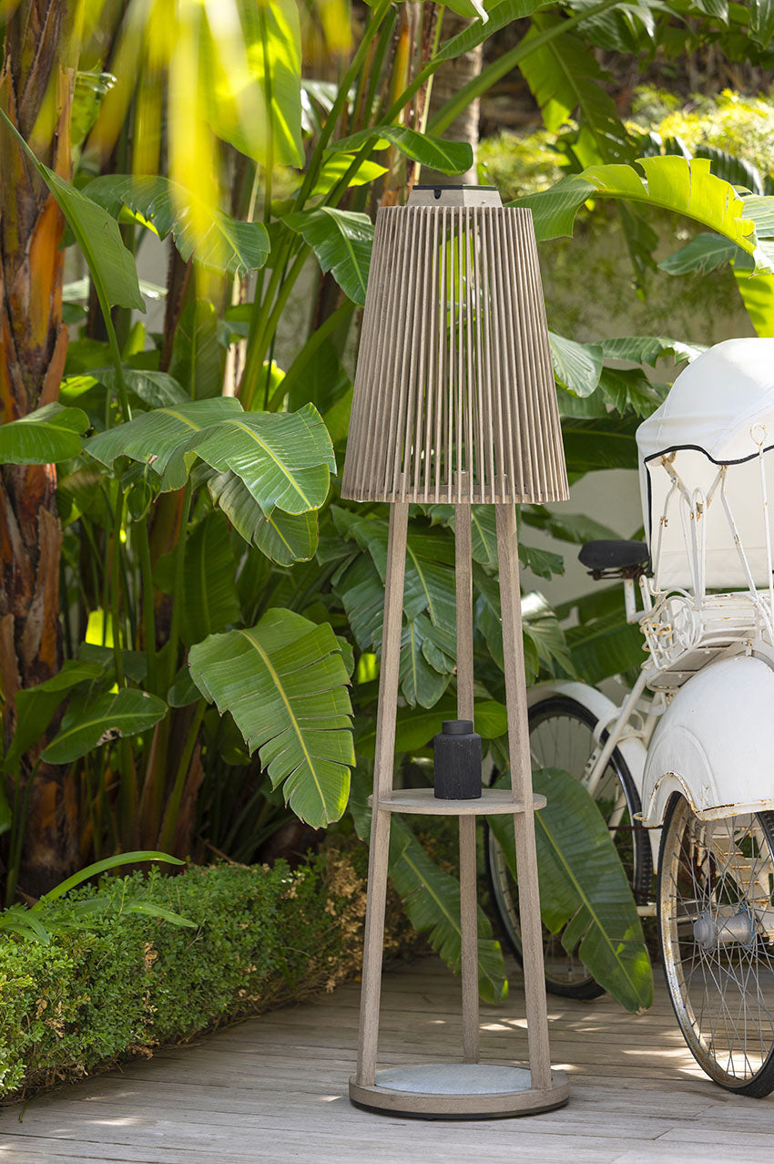 TECKA Solar & Rechargeable Lamppost (Duratek) with Stonebase