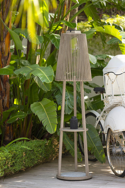 TECKA Solar & Rechargeable Lamppost (Duratek) with Stonebase