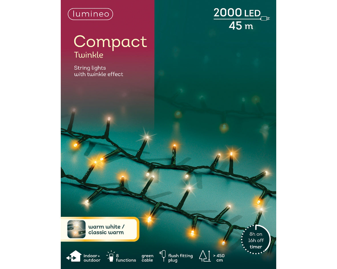 Compact Lights Twinkle Effect - Indoor/Outdoor - Warm White / Classic Warm