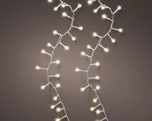 Led Cherry Lights Gb 8 Function Twinkle Effect Outdoor Transparent/Warm White