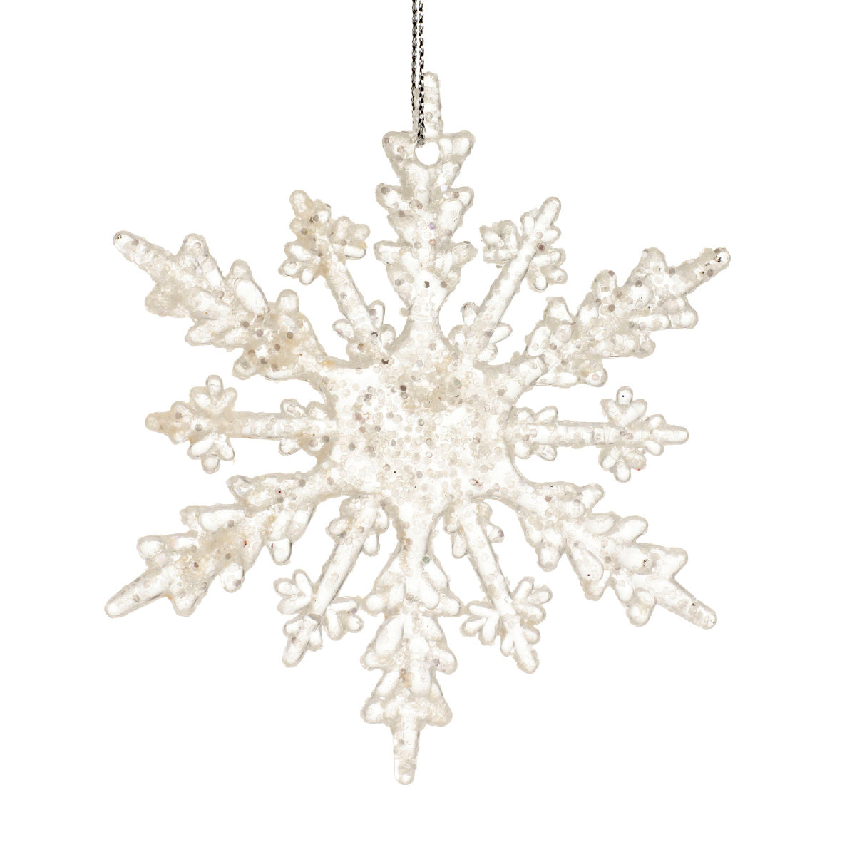 Snowflake with Glitter - Transparent