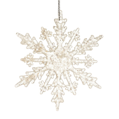 Snowflake with Glitter - Transparent