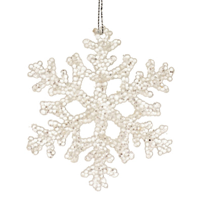 Snowflake with Glitter - Transparent