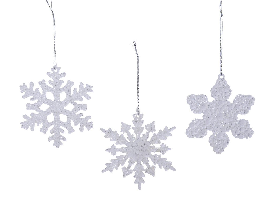 Snowflake with Glitter - Transparent