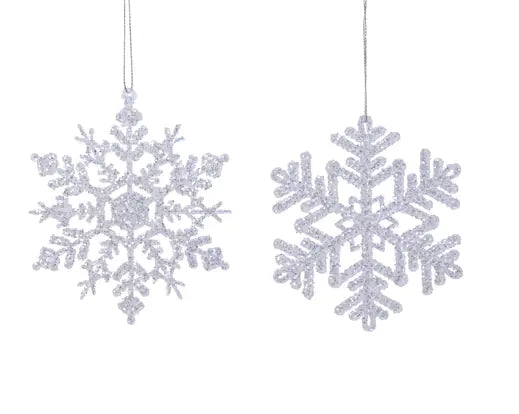 Snowflake Acrylic Glitter 2Ass Transparent/Silver