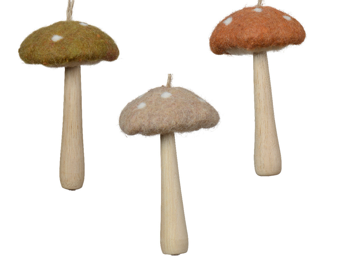 Mushroom Felt - Orange / Green / Beige