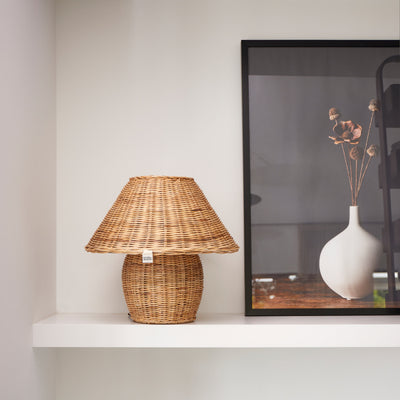 Rustic Rattan Ames Table Lamp (RM)