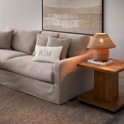Rustic Rattan Ames Table Lamp (RM)