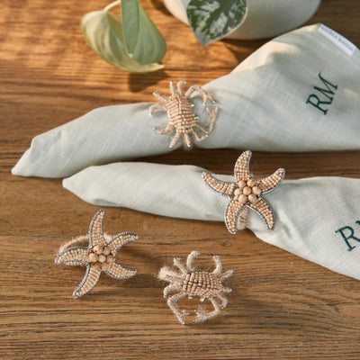 Sealife Napkin Ring Set of 4  (RM)