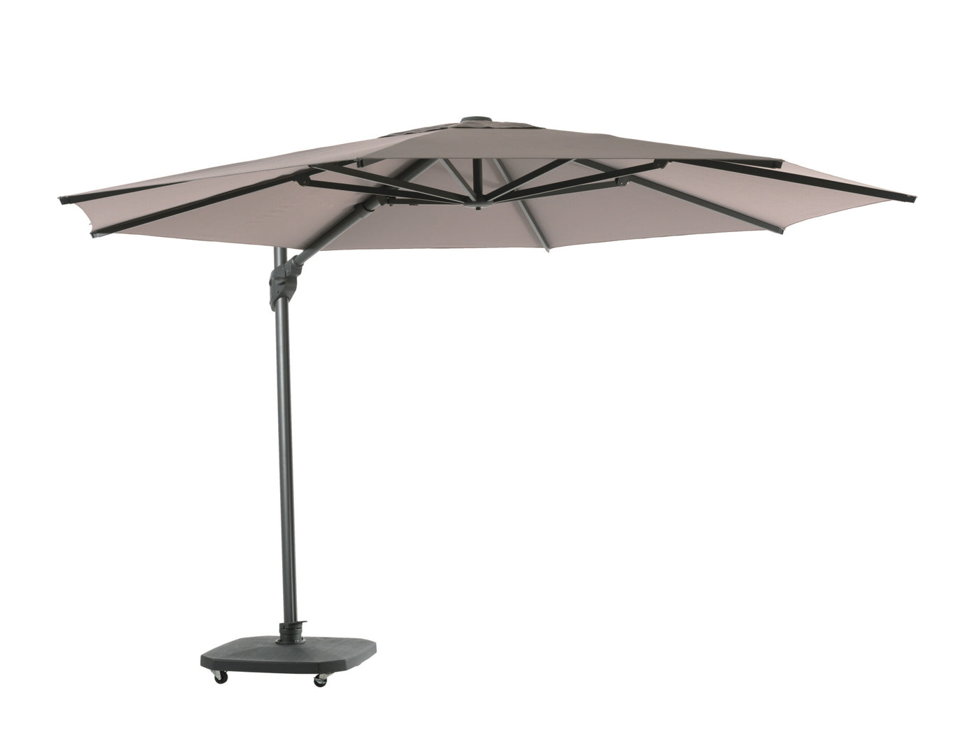 Miami free pole umbrella 3x3 black +BASE 120kg