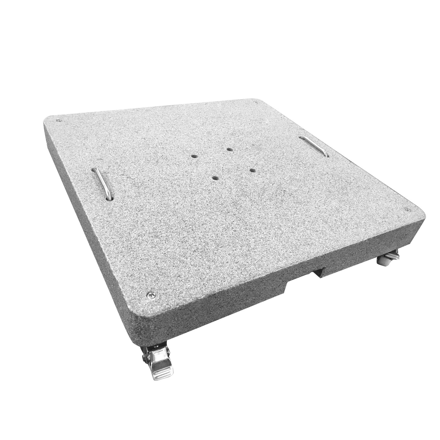 Light grey granite base 100 kg 70x70 with wheels