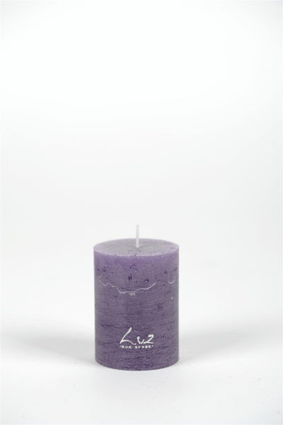 Rustic Candle - Luz Your Senses - Ø6xH8cm - Patrician Purple