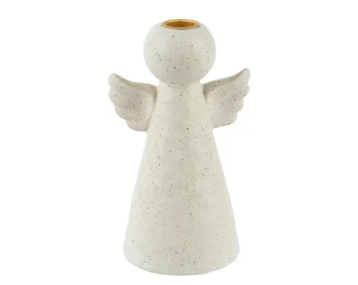 Candleholder Porcelain Angel Beige