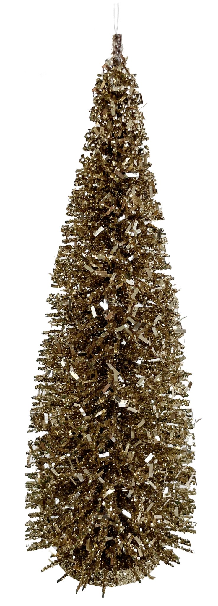 Glitter-tinsel ornament gold 20cm