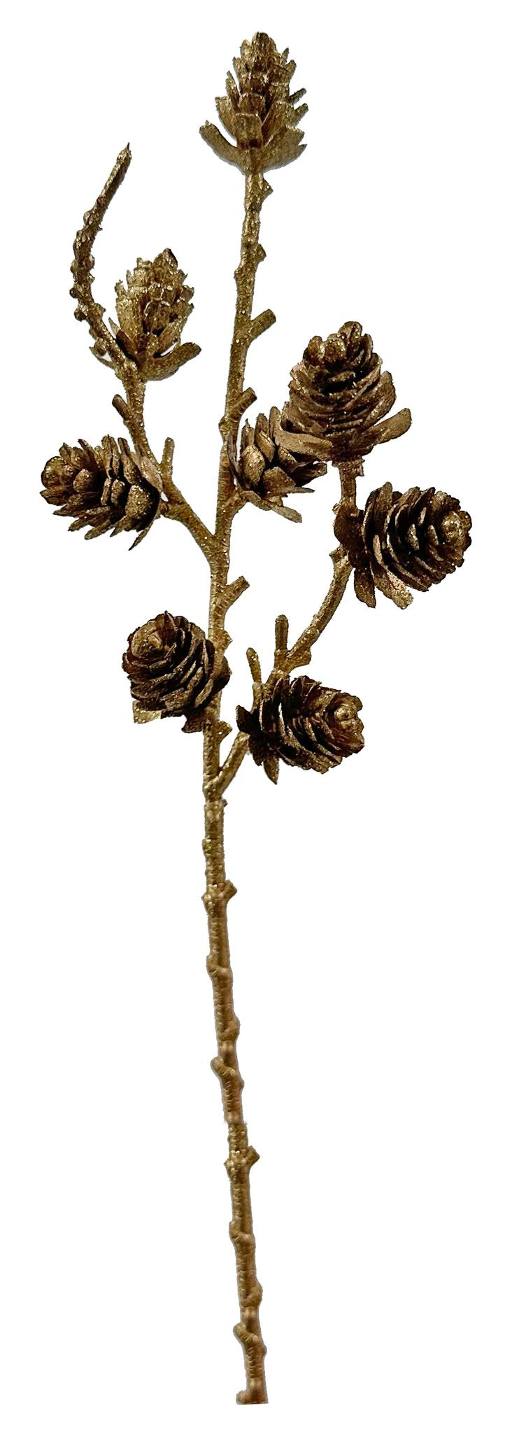 Branch with larix cones gold 28cm