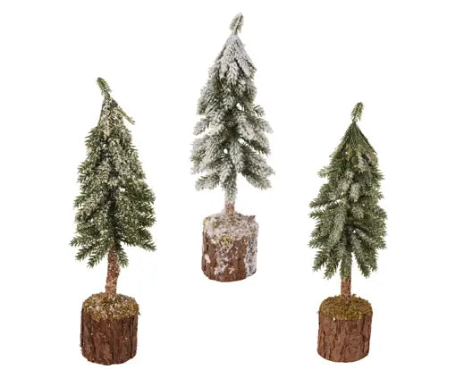 Mini Tree Snowy 3 Ass Indoor Green/White