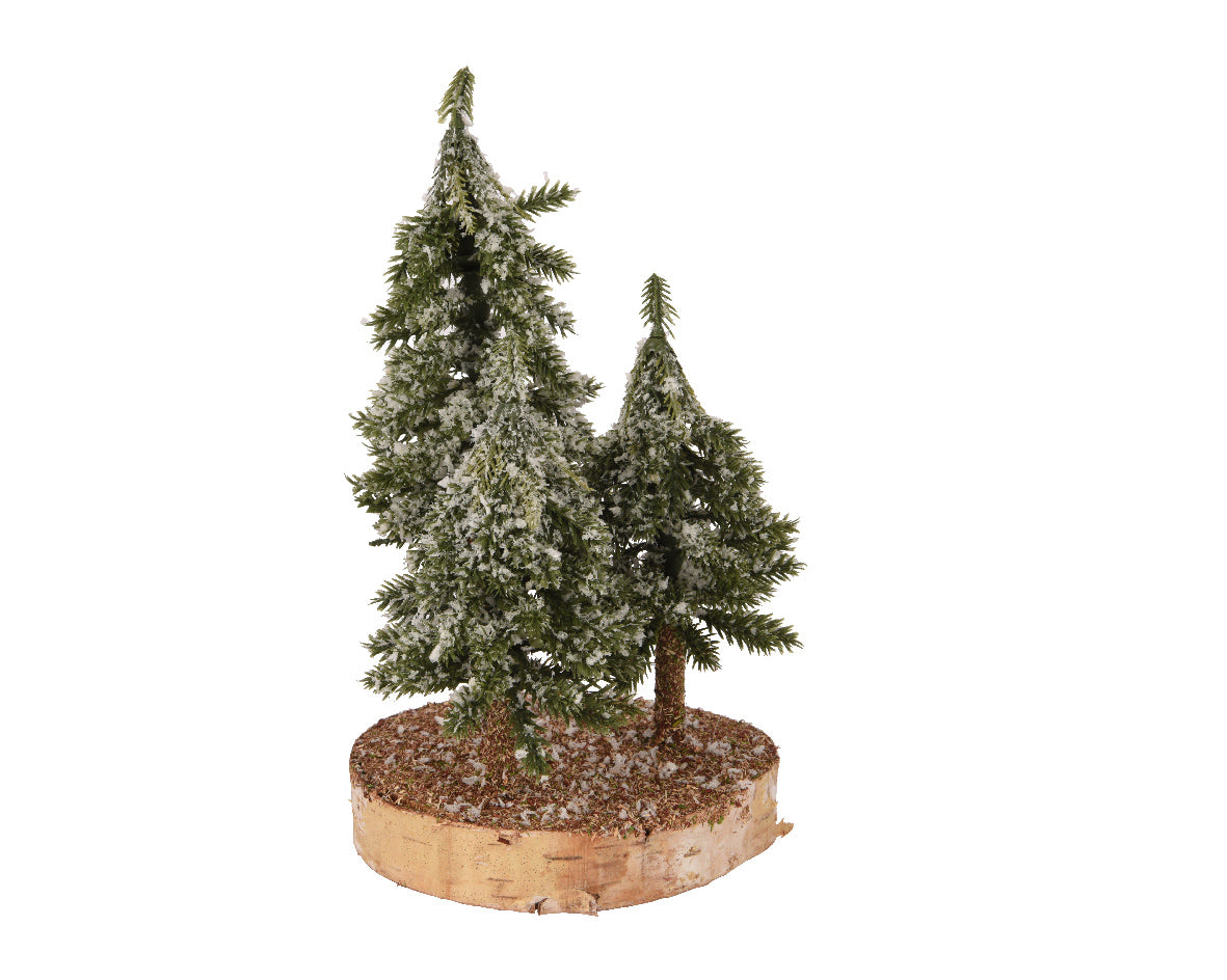 Table Decoration Snowy - Indoor - Green/White